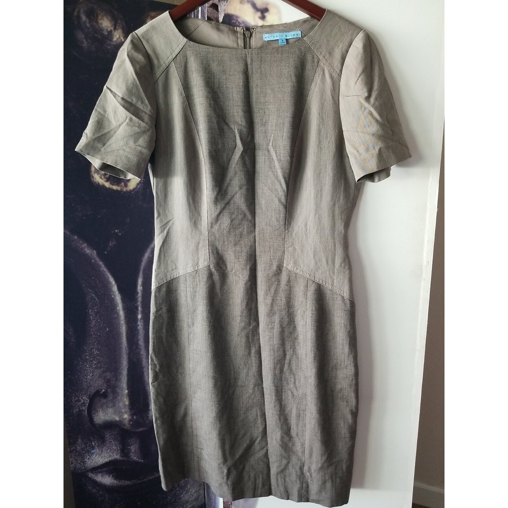 ANTONIO MELANI Women's‎ Boatneck Short Sleeve Sheath Dress Size 6